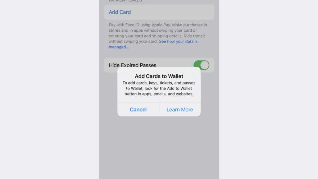 Set Default Card in Apple Wallet