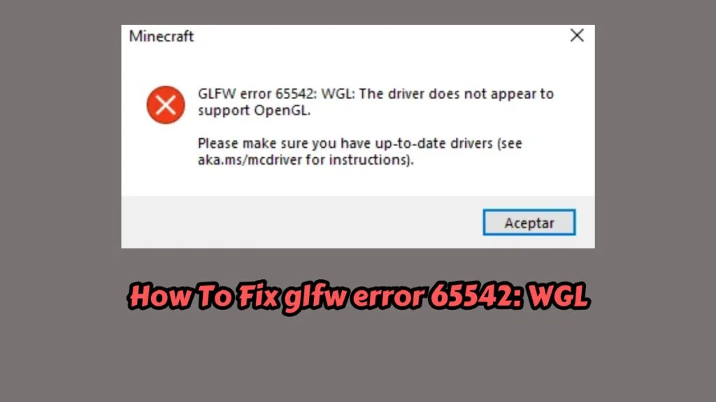 GLFW error 65542