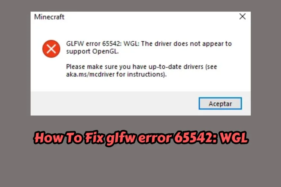 GLFW error 65542