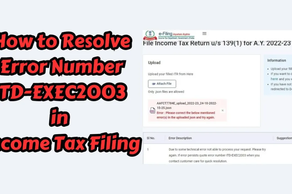 How To Resolve Error Number in ITD EXEC2003